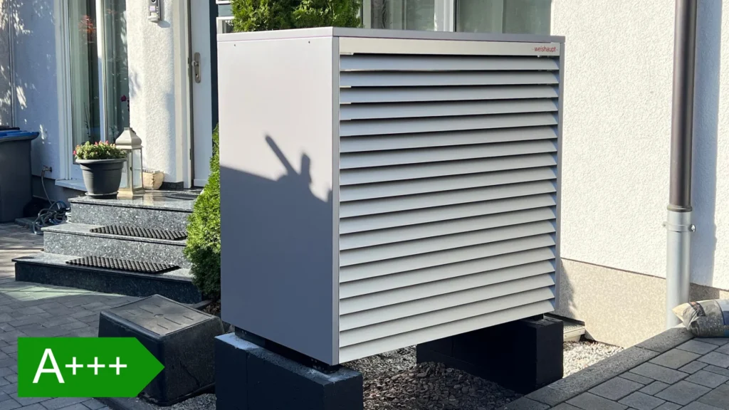 Weishaupt Luft-Wasser-WÃ¤rmepumpe mit Energieeffizienzklasse A+++