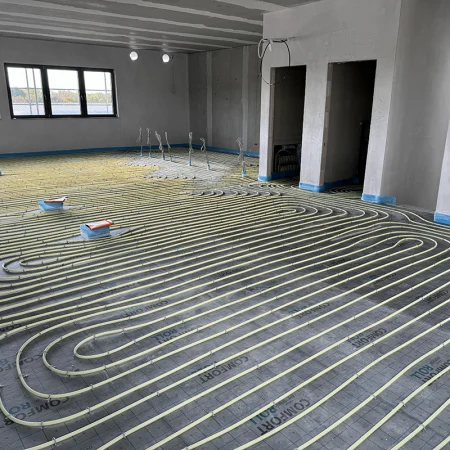 Fußbodenheizung im Neubau verlegt