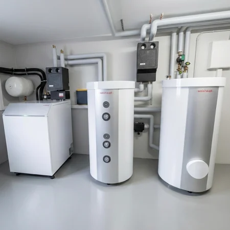 Weishaupt Biblock Wärmepumpe Inneneinheit im Heizungsraum